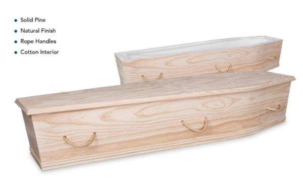pine timber coffin