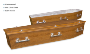 country oak coffin