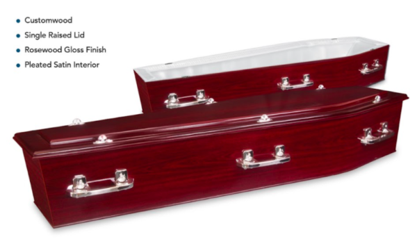 swan rosewood coffin