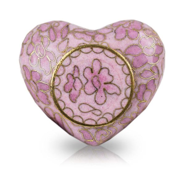 pink heart urn front